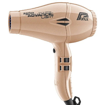 Parlux Advance Light Ceramic and Ionic Hair Dryer 2200w - Gold 2 year Warranty W460g - On Line Hair Depot
