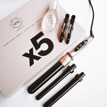 H2D Rose Gold Professional Haircare X5 Curling Wand Shiny and durable curls, only with this reliable and professional device - On Line Hair Depot