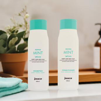Juuce Pepper Mint Shampoo & Conditioner Purify Hair and Scalp Duo . - On Line Hair Depot