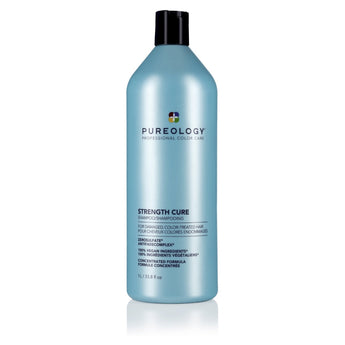 Pureology Strength Cure Shampoo 1lt fortifies & repair damaged, color-treated hair. - On Line Hair Depot