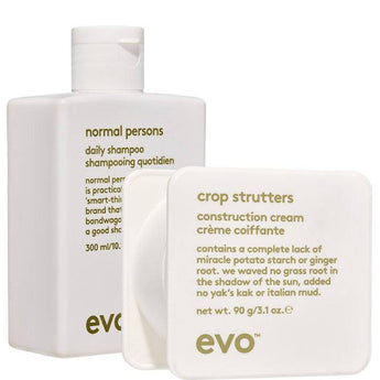 Evo Crop Strutters Construction Cream 90g plus Normal Persons Shampoo 300ml - On Line Hair Depot