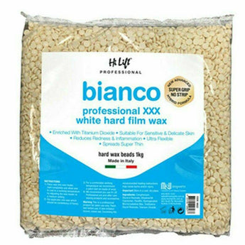Hi Lift bianco Professional XXX White Hard Film Wax 1kg Bag - Made in Italy - Australian Salon Discounters
