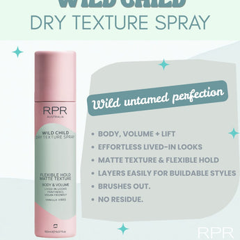 RPR Wild Child Dry Texture Spray!
Flexible Hold Matte Texture Body and Volume