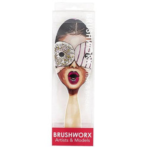 Brushworx Artists and Models Oval Cushion Hair Brush - Sugar Baby - On Line Hair Depot
