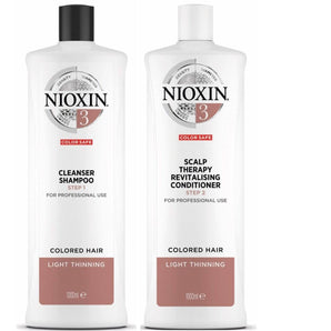 Nioxin Professional System 3 Cleansing Shampoo & Revitalizing Conditioner Set - On Line Hair Depot