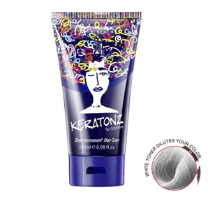 Keratonz Semi Permanent Color by Colornow 180ml White Toner Dilutes Colour - On Line Hair Depot