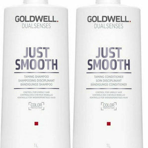 Goldwell Just Smooth Taming Shampoo and Conditioner 1lt Duo - On Line Hair Depot