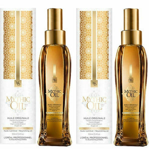 L'Oreal Mythic Oil Nourishing Hule Originale For All Hair Types 100ml x 2 - On Line Hair Depot