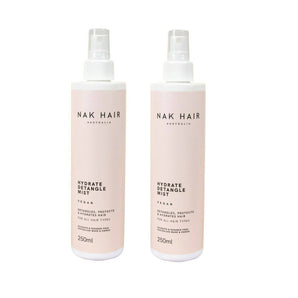 NAK Hydrate Detangle Mist detangles protects and Hydrates 250ml x 2 - On Line Hair Depot