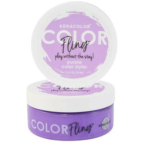 Keracolor Fling Purple Styler Light Hold Temporary Colour for all Hair 2 x 74ml - On Line Hair Depot