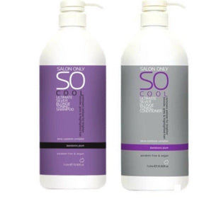 SO Salon Only Cool Ultimate Silver Blonde Toning Shampoo and Conditioner 1lt Duo - On Line Hair Depot