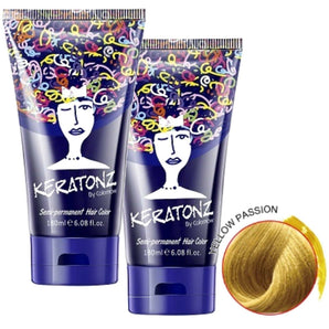 Keratonz Semi Permanent Color by Colornow 180ml x 2 Yellow Passion - On Line Hair Depot