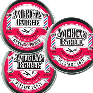 American Barber Styling Paste 100ml Trio Pack (3x 100ml) - On Line Hair Depot