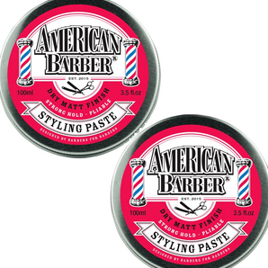 American Barber Styling Paste 100ml Duo Pack (2 x 100ml) - On Line Hair Depot
