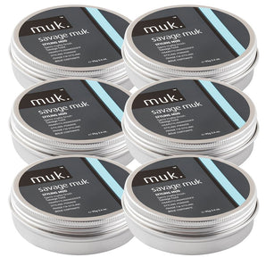 iaahhaircare,Six Pack SAVAGE MUK STYLING MUD 95GR by MUK hard hold,Styling Products,Savage Muk