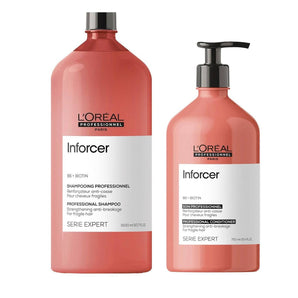 Loreal Inforcer B6 + Biotin Strengthening Shampoo 1500ml and Conditioner 750ml - On Line Hair Depot