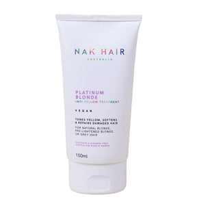 Nak Platinum Blonde Anti-Yellow Treatment Tones, Softens & Repairs 150 ml - On Line Hair Depot
