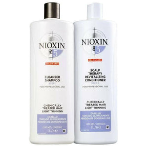 Nioxin Professional System 5 Cleanser Shampoo and Scalp Revitaliser Conditioner 1 Litre Duo - On Line Hair Depot