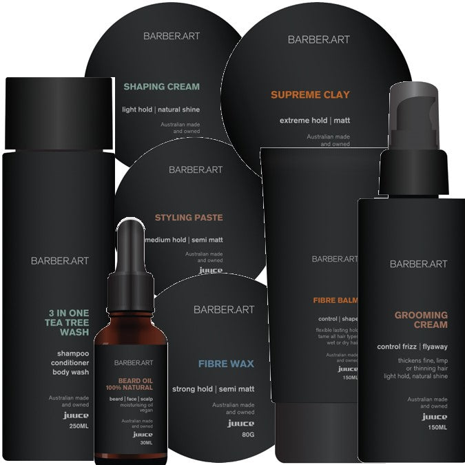 The Latest from Juuce BARBER.ART grooming and Styling Products for Every Man re launched