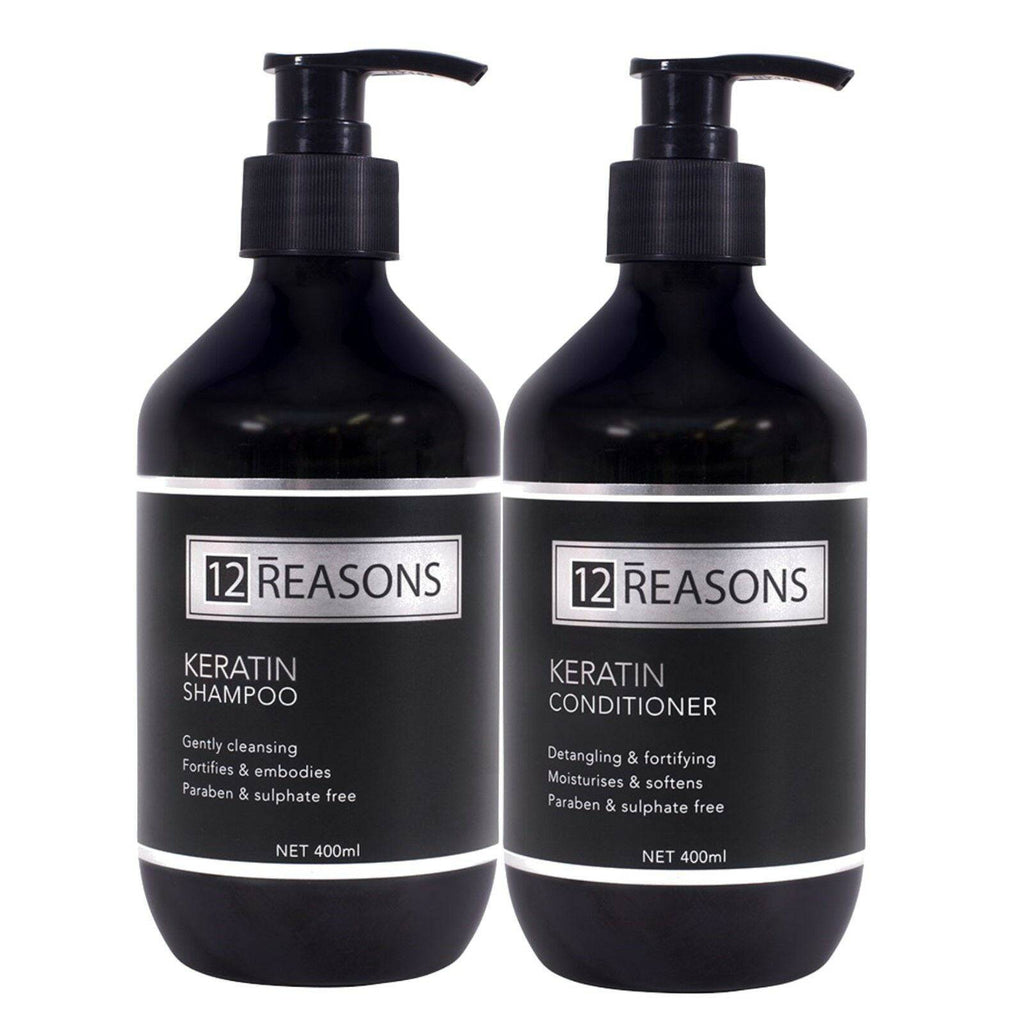 12Reasons Keratin Shampoo and Conditioner Duo 400ml of each - On Line Hair Depot