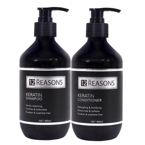 12Reasons Keratin Shampoo and Conditioner Duo 400ml of each - On Line Hair Depot