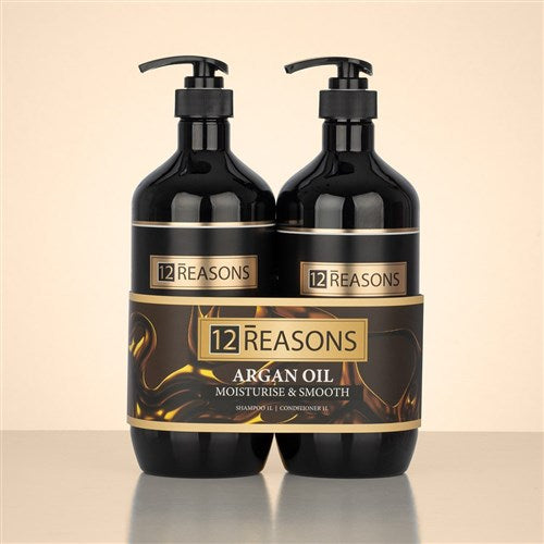 12Reasons Argan Oil Shampoo and Conditioner 1000ml Duo - On Line Hair Depot
