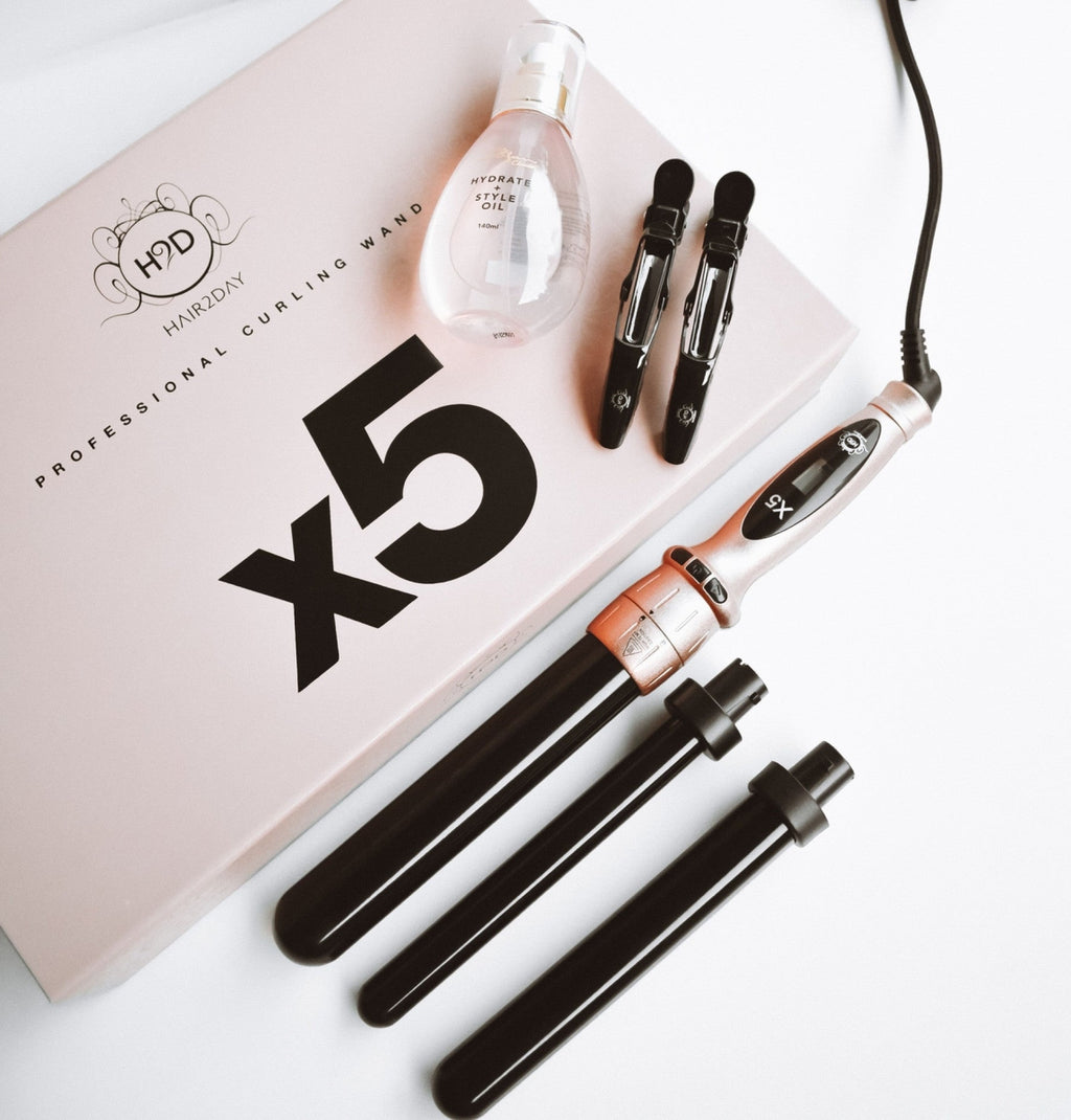 H2D Rose Gold Professional Haircare X5 Curling Wand Shiny and durable curls, only with this reliable and professional device - On Line Hair Depot