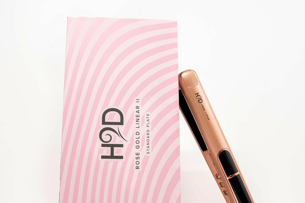 H2D Rose Gold Give your hair a luxury treatment with this professional hair straightener! - On Line Hair Depot