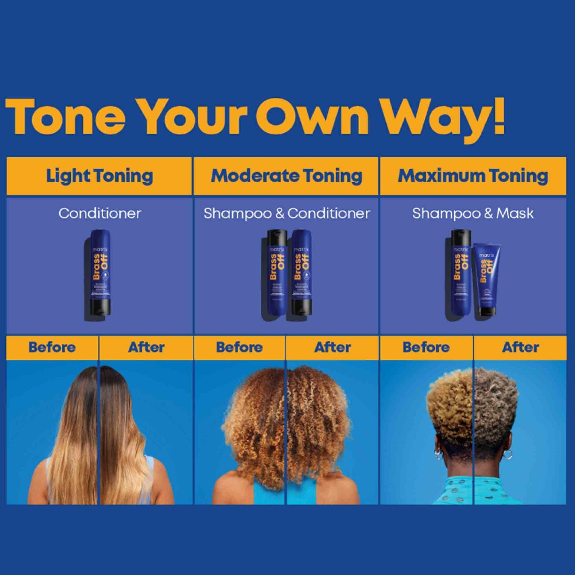 Matrix Brass Off Blue Toning Shampoo - Australian Salon Discounters