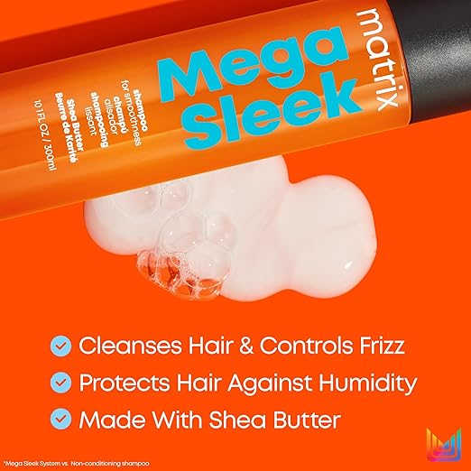 Matrix Total Results Mega Sleek Shea Butter Shampoo & Conditioner 300ml Duo - On Line Hair Depot