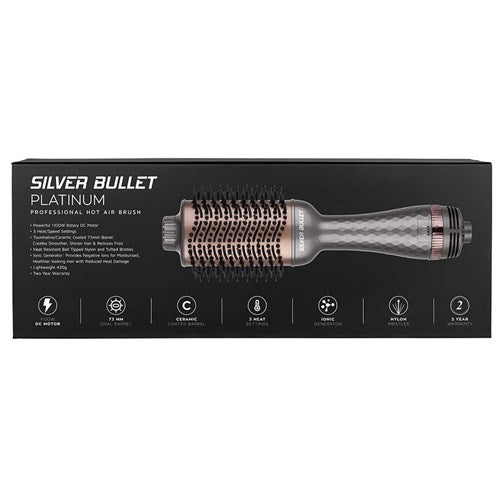 Silver Bullet Platinum Oval Hot Air Brush Large - On Line Hair Depot