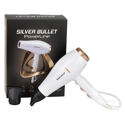 Silver Bullet Powerline Hair Dryer White - On Line Hair Depot