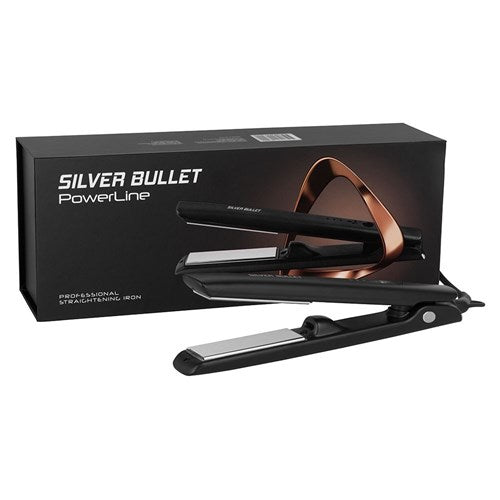 Silver Bullet Powerline Hair Straightener 25mm Titanium Plates Black - On Line Hair Depot