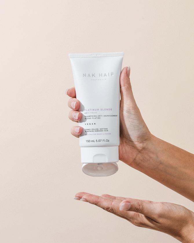 Nak Platinum Blonde Anti-Yellow Treatment Tones, Softens & Repairs 150 ml - Australian Salon Discounters