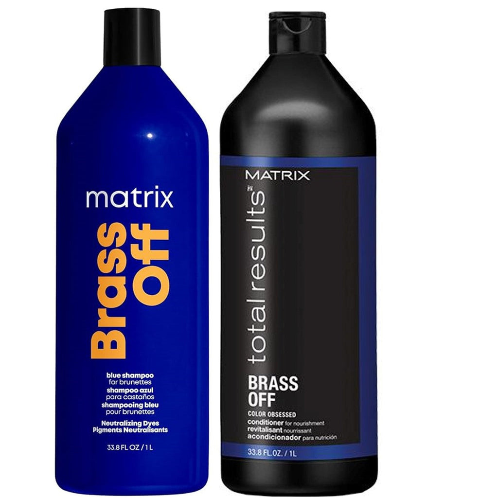 Matrix Total Results Brass Off Blue Toning Shampoo &  Conditioner 1000ml Duo - On Line Hair Depot
