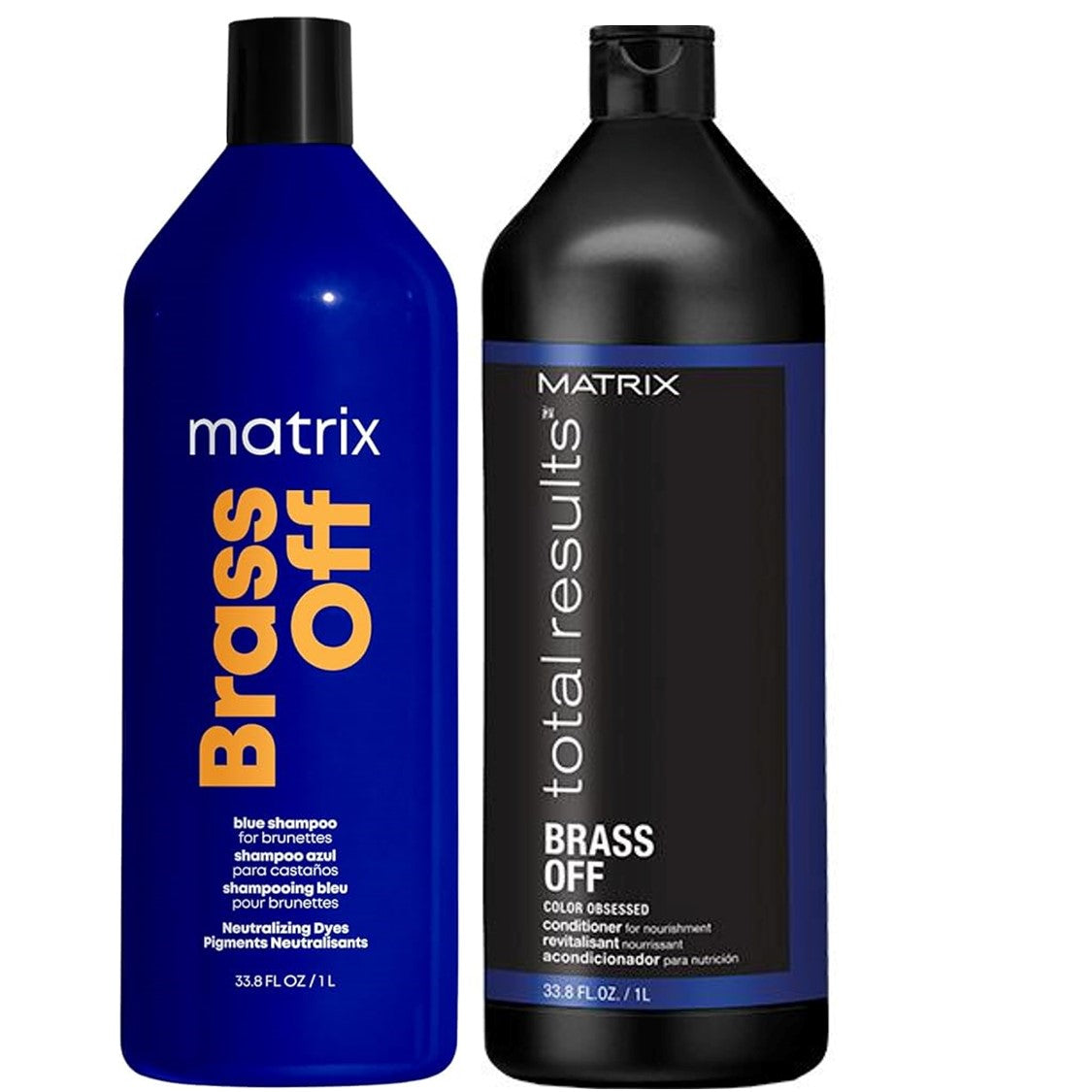 Matrix Total Results Brass Off Blue Toning Shampoo &  Conditioner 1000ml Duo - On Line Hair Depot