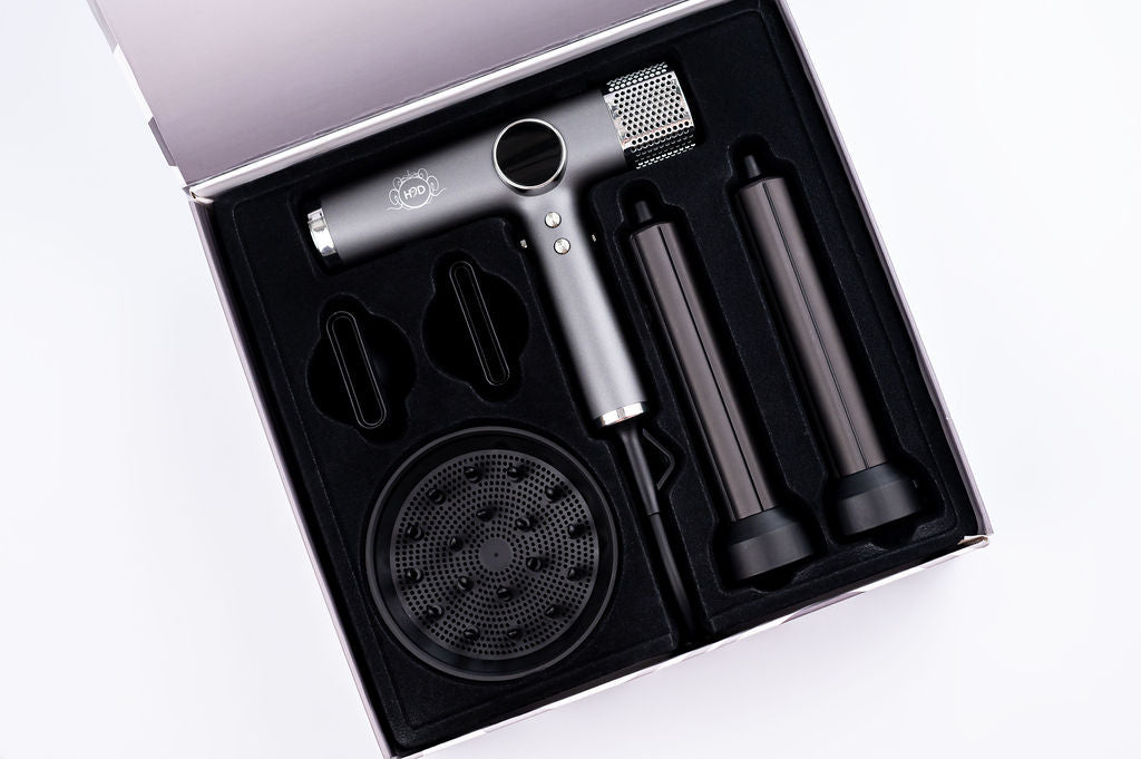 H2D Extreme Hairdryer Four In One Hair Dryer & Styler in Space Grey - On Line Hair Depot