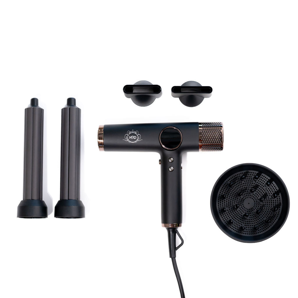 H2D Extreme Hairdryer Four In One Hair Dryer & Styler in Black - On Line Hair Depot