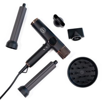 H2D Extreme Hairdryer Four In One Hair Dryer & Styler in Black - On Line Hair Depot