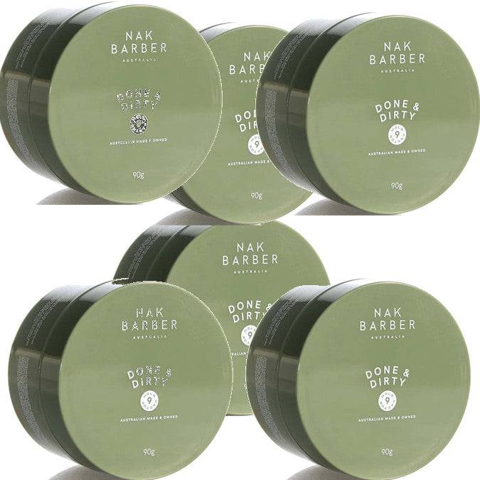 Nak Barber Done & Dirty Matt Clay Firm hold Six Pack - Australian Salon Discounters