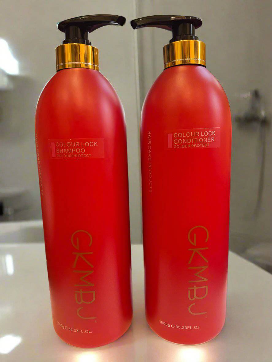 GKMBJ Colour Lock Shampoo & Conditioner 1lt each Protects Vibrancy - Australian Salon Discounters