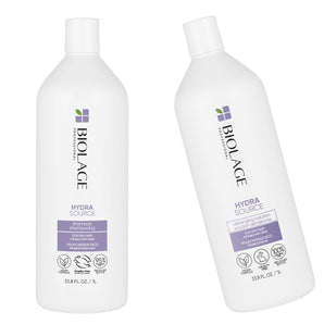 Matrix Biolage Hydrasource Shampoo and Detangling Solution 1lt Duo