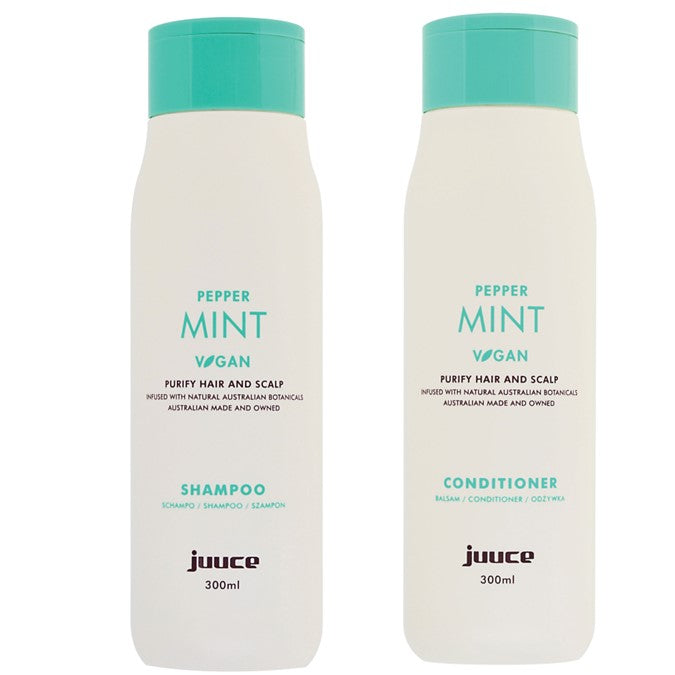 Juuce Pepper Mint Shampoo Purify Hair and Scalp Shampoo & Conditioner                   . - On Line Hair Depot