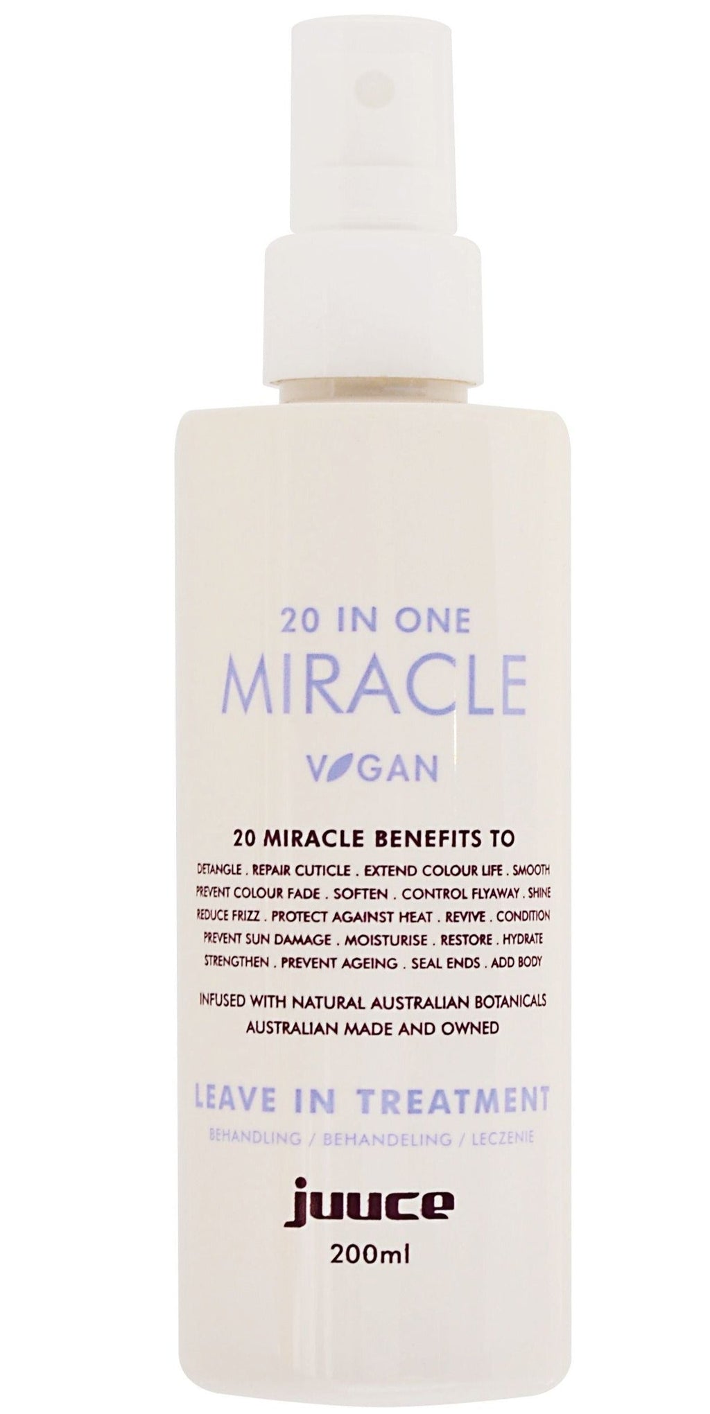 Juuce 20 in One Miracle Leave In Hair Treatment, 20 Miracle Benefits      . - On Line Hair Depot
