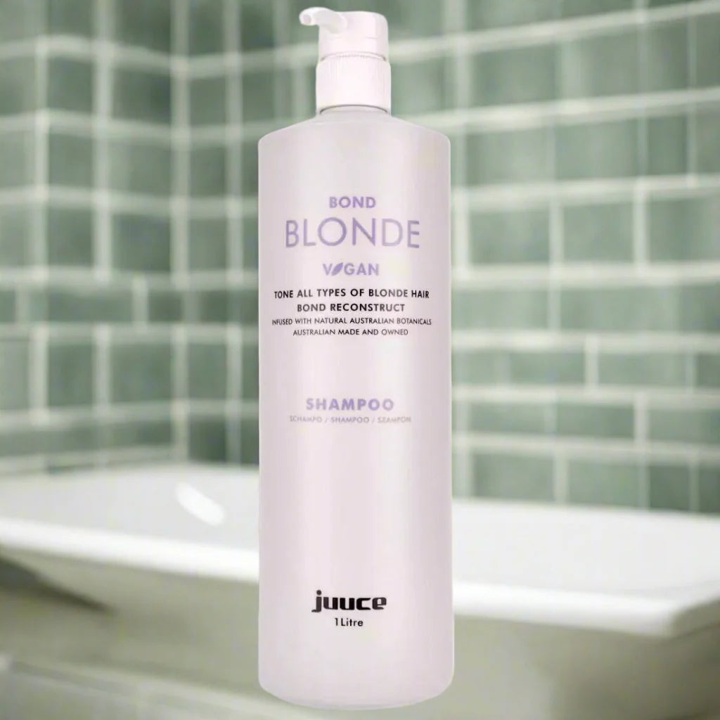 Juuce Bond Blonde Shampoo Tones all Types of Blonde Hair 1000ml - On Line Hair Depot