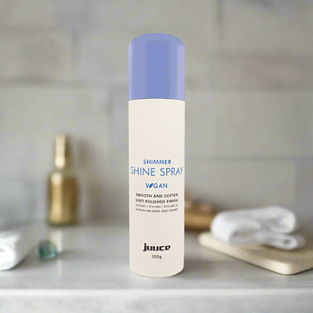 Juuce Shimmer Shine Spray to Smooth and Soften Polished Finish - On Line Hair Depot