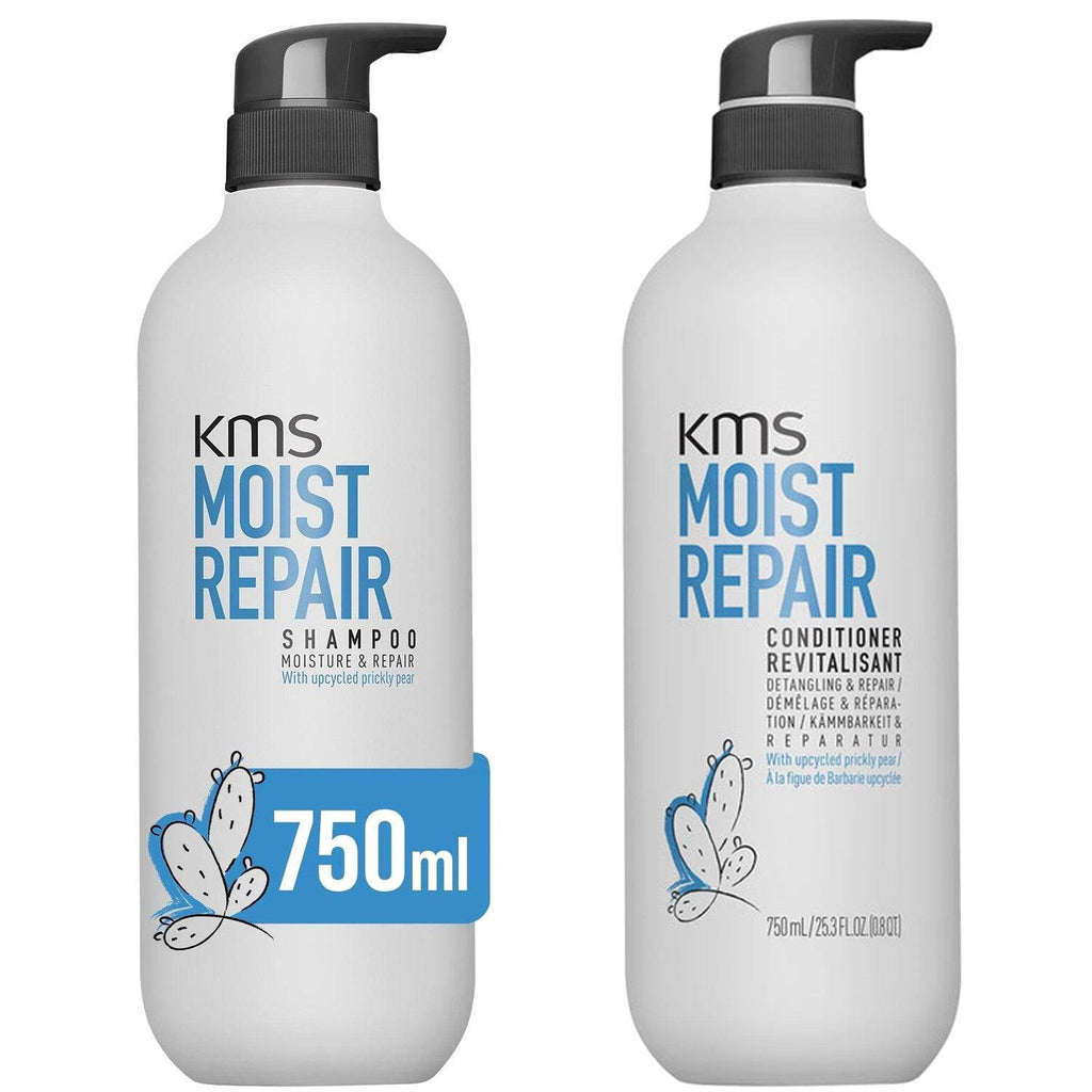 KMS Moist Repair Shampoo and Conditioner 750ml Duo Pack - Australian Salon Discounters