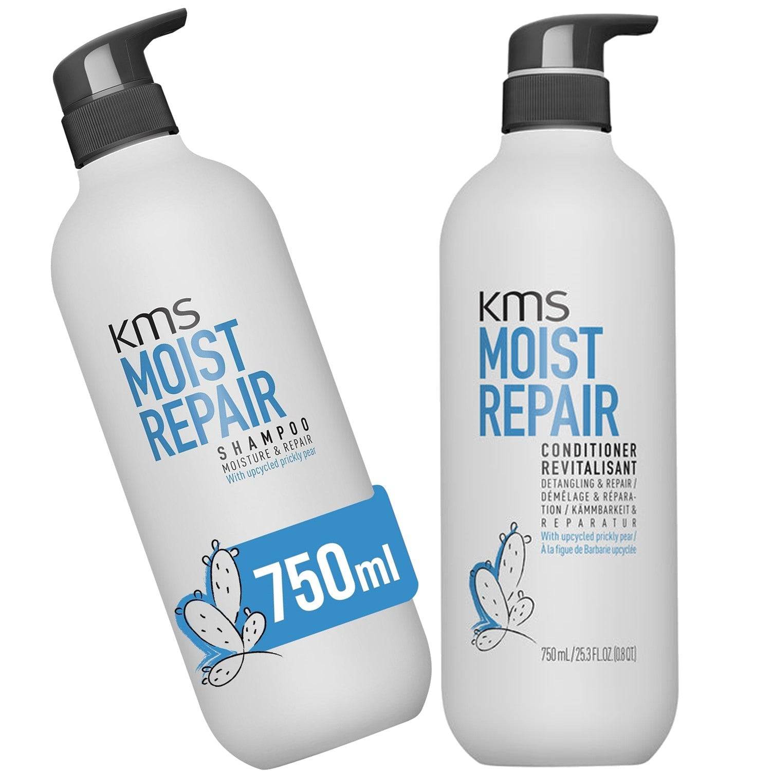 KMS Moist Repair Shampoo and Conditioner 750ml Duo Pack - Australian Salon Discounters