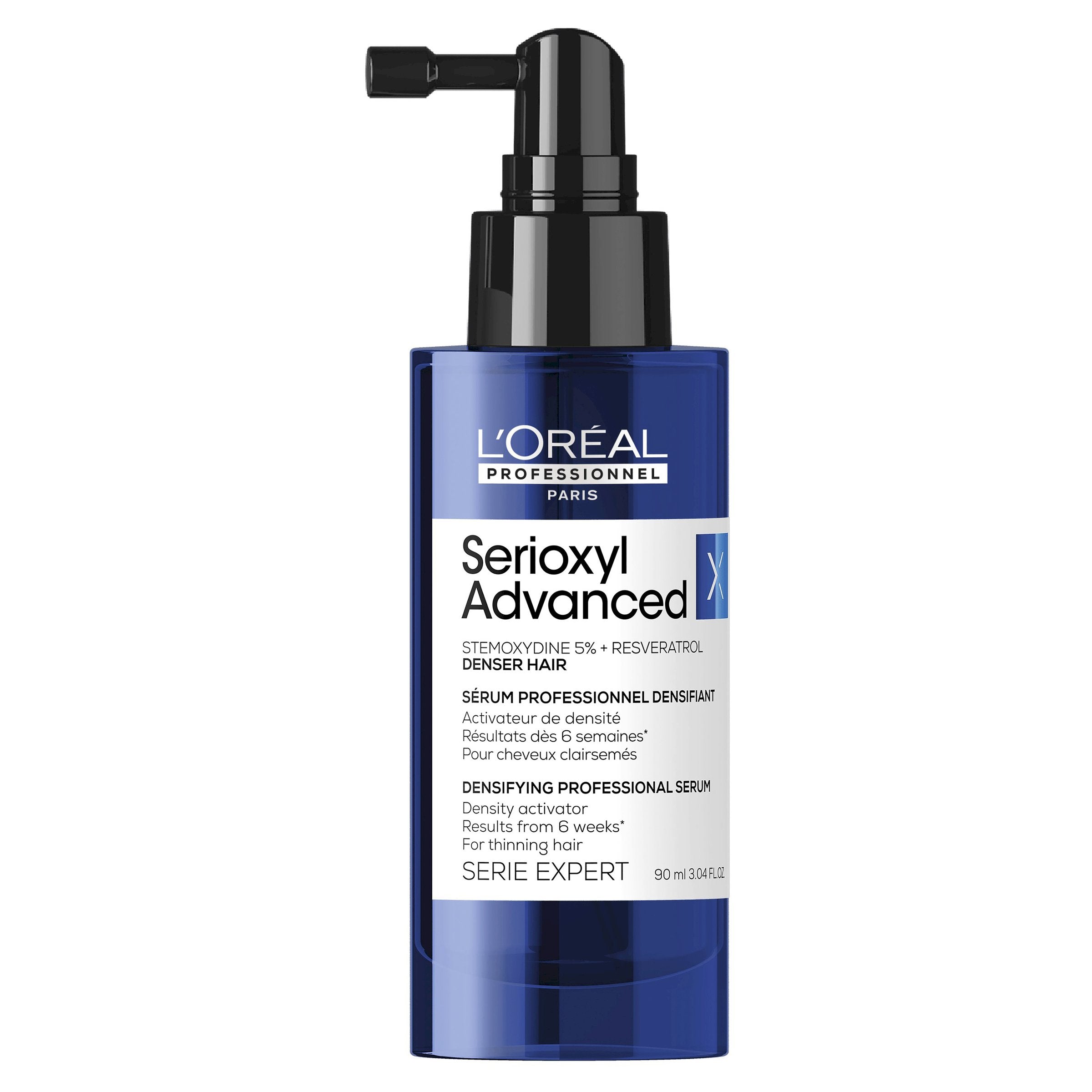 Loreal Professionnel Serioxyl Advanced Denser Hair Serum Stemoxydine 5% + resveratrol for Fuller Hair - On Line Hair Depot