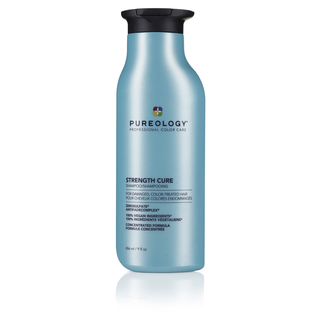 Pureology Strength Cure Shampoo fortifies & repair damaged, color-treated hair - On Line Hair Depot